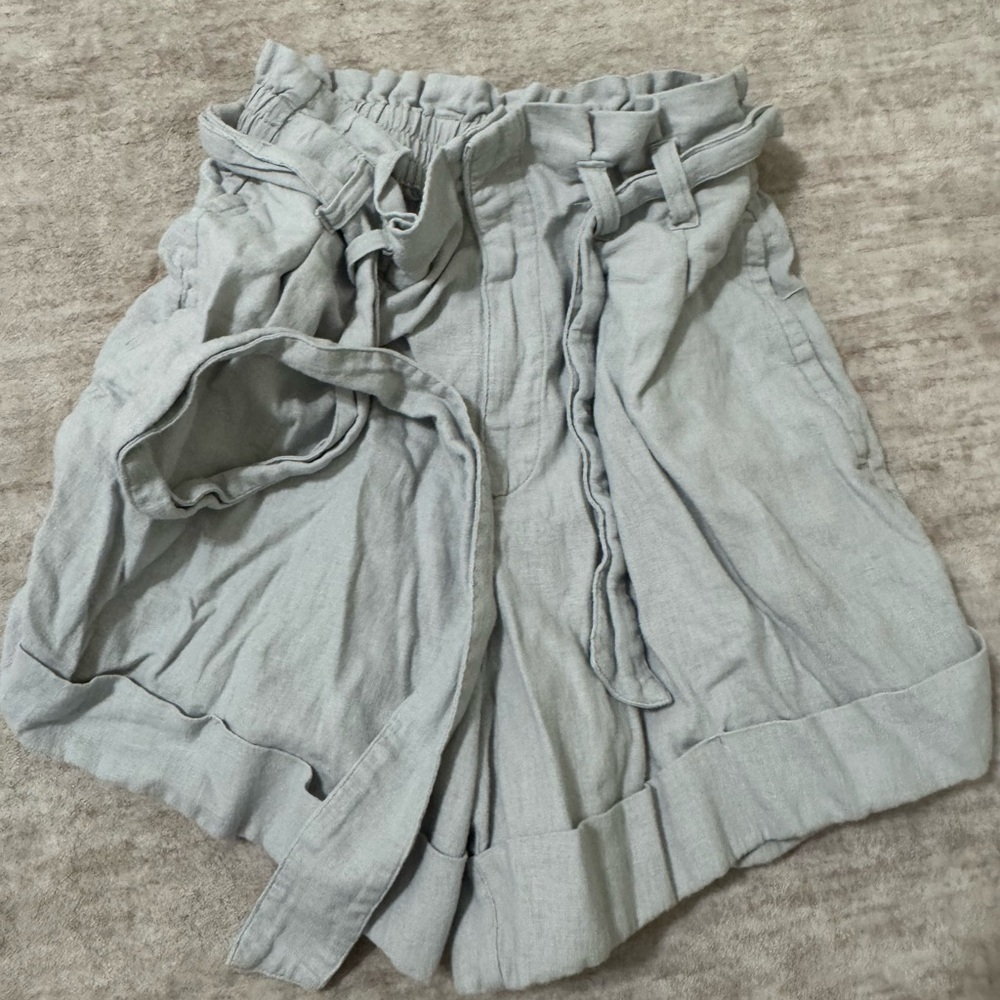 Abercrombie & Fitch linen blend paper bag shorts size small